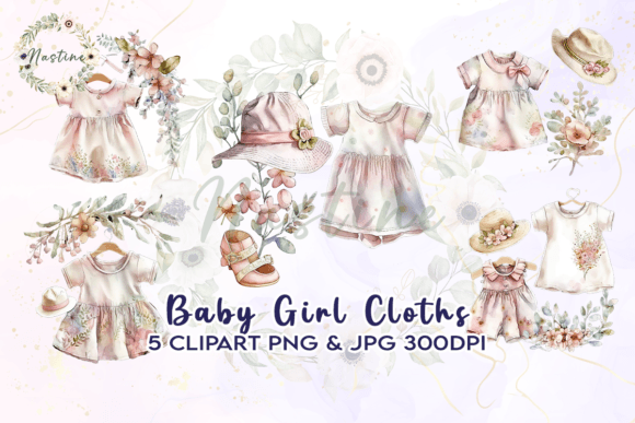 Baby Girl Cloths Watercolor Clipart: A Designer’s Review for Branding & Creative Projects