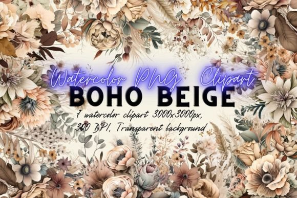 Boho Beige Watercolor Flowers Illustrations: A Designer’s Real-World Review