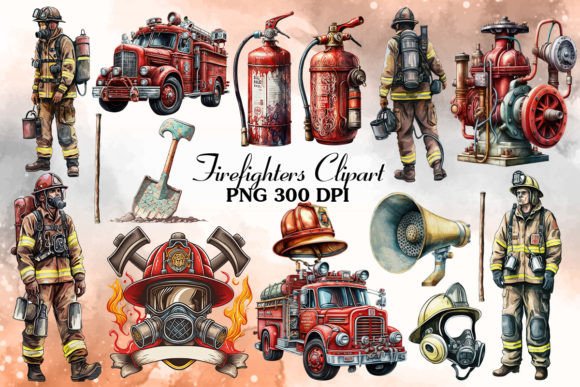 Firefighters Watercolor Illustrations: A Visual Boost for Lifestyle & Educational Blogs