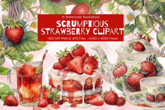 Strawberry Watercolor Clipart: A Fresh Editorial Illustration for Content Publishers