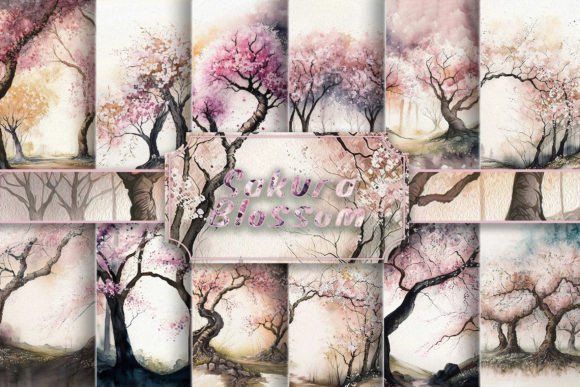 Watercolor Cherry Blossom Tree Review