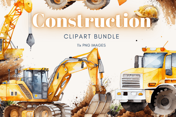Watercolor Construction Clipart: A Brand Designer’s Review for Local Business Branding