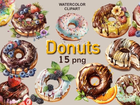 Watercolor Donut Clipart for Embroidery: A Designer’s Real-World Test