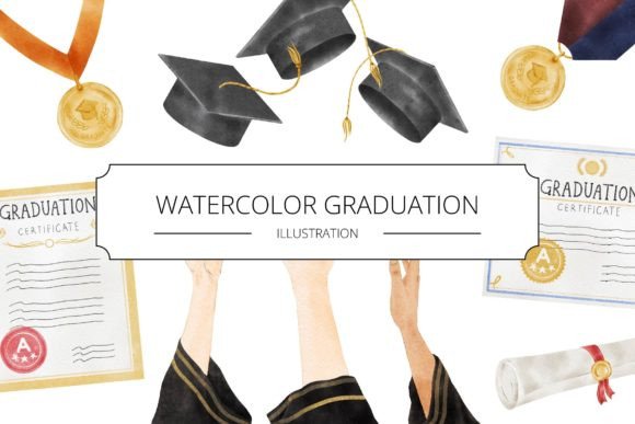 Watercolor Graduation Illustration: A Practical Review for Digital Sellers