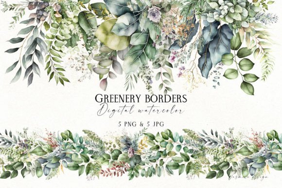 Watercolor Greenery Borders – A Seller’s Review for Etsy & Digital Product Makers