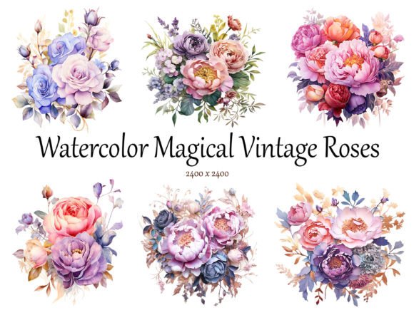 Watercolor Magical Vintage Roses: A Review for Bloggers and Digital Publishers