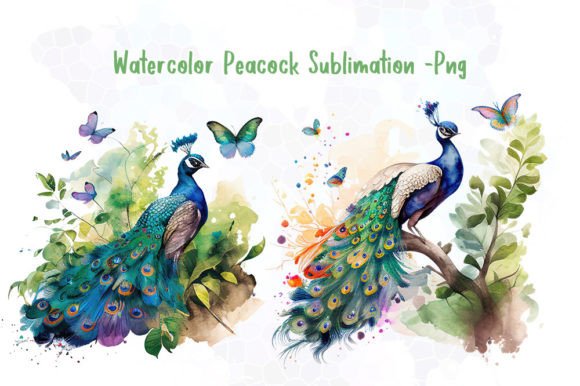 Watercolor Peacock Illustrations Bring Ethereal Elegance to Branding Projects