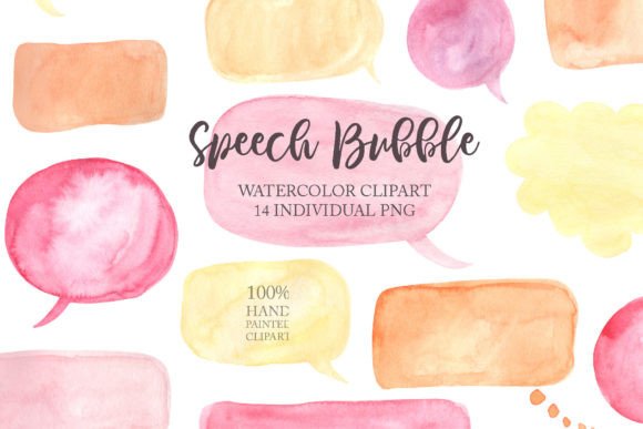 Watercolor Speech Bubble Clipart PNG: A Versatile Illustration for Crafters & Handmade Sellers