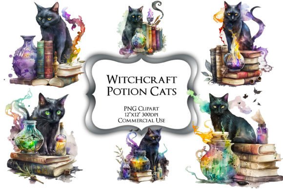 Watercolor Witchcraft Cats PNG Clipart: A Brand Designer’s Review for Real Business Use
