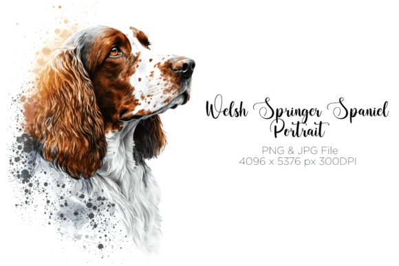 Welsh Springer Spaniel Watercolor Dog Illustrations for Real Design Projects